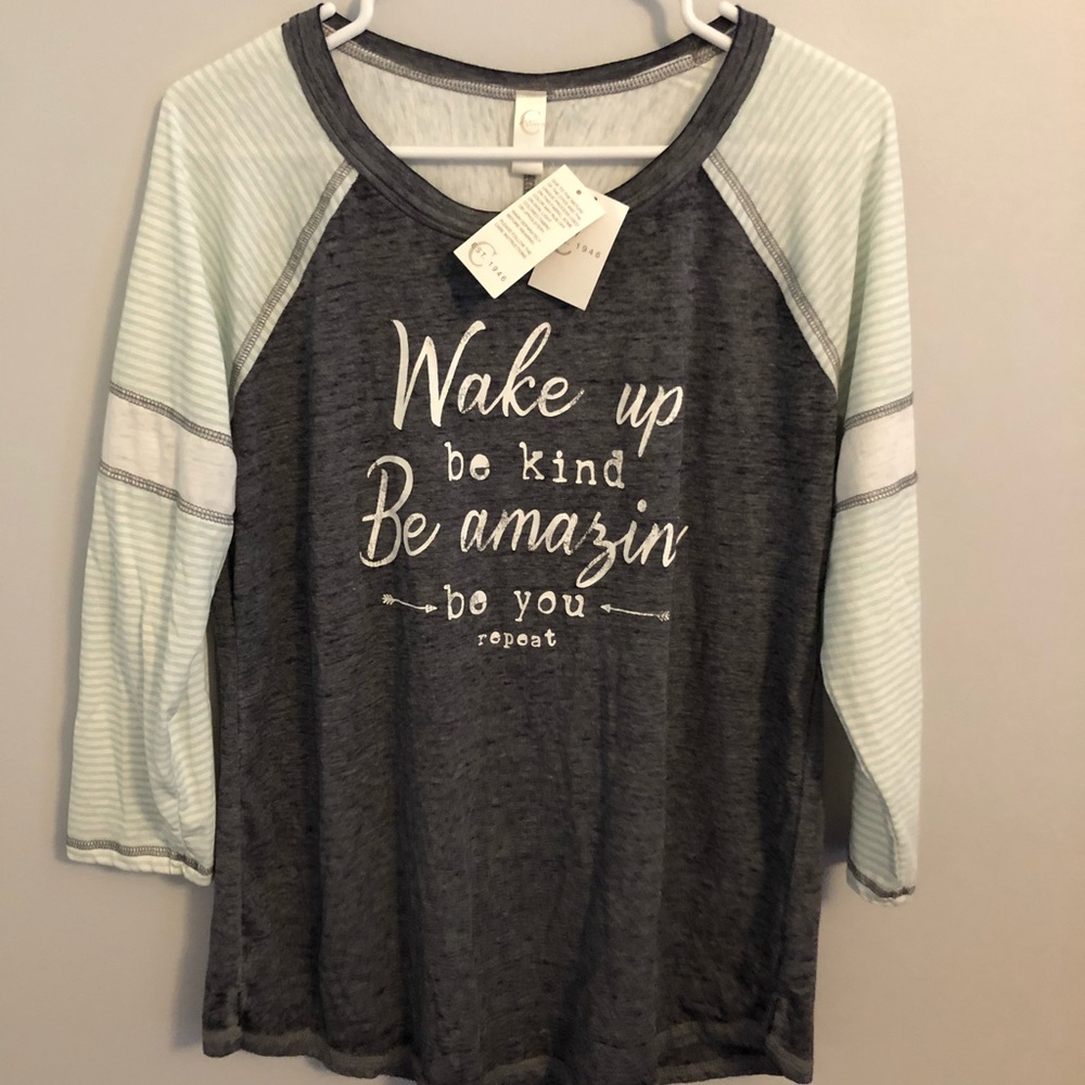 3/4 sleeve tee shirt